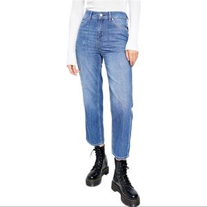 Free People Chloe Baby Cropped Straight Leg Jeans
